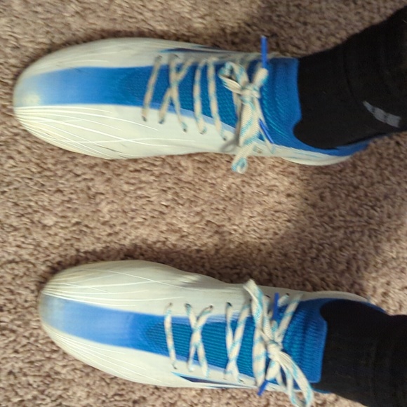 Adidas X Speedflow.1 blue and white soccer cleats - Picture 9 of 10